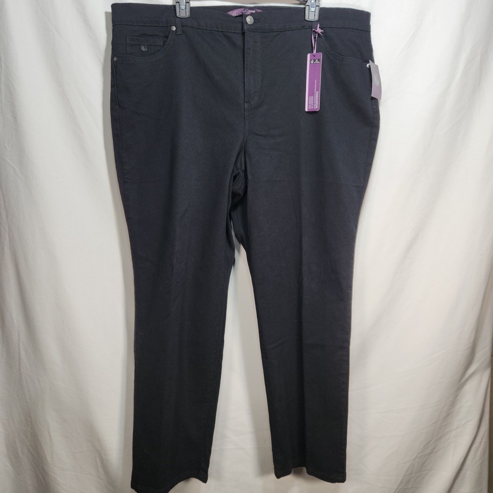 Gloria Vanderbilt Amanda Slimming Tapered Leg Jeans Classic Rise Black Sz 20W SH